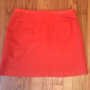 🍊Orange🔸Cotton Skirt. H&M. Zippered Back. Size 4